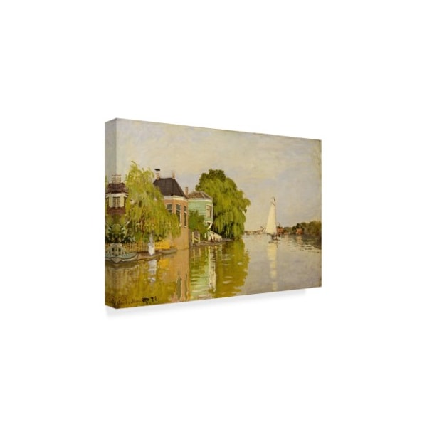 Claude Monet 'Houses On The Achterzaan' Canvas Art,30x47